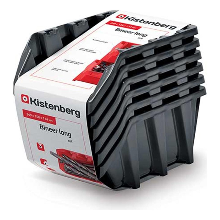 6 Hängeboxen 249 × 158 × 114 mm für Werkzeugwand