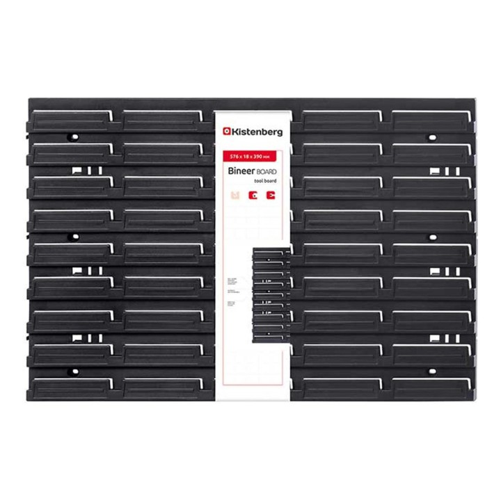 Werkzeugwand-Paneel 576 × 390 mm schwarz