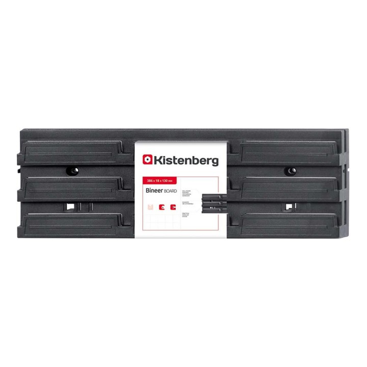 Werkzeugwand-Paneel flach 386 × 130 mm schwarz