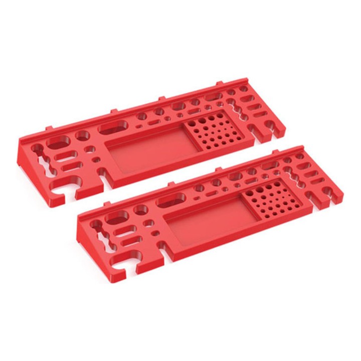 Ablage für Werkzeugwand 384 × 125 mm, 2 Stück, rot