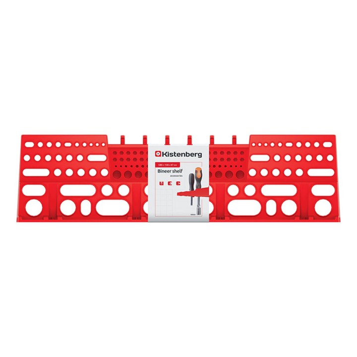 Ablage für Werkzeugwand 580 × 158 mm, rot