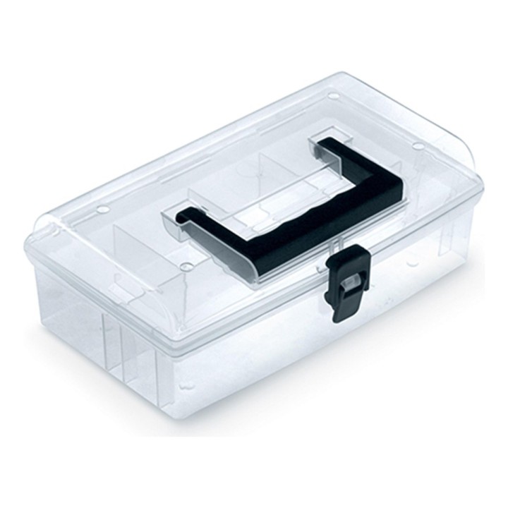 Sortimentskoffer transparent mit Griff 245 × 150 × 85 mm