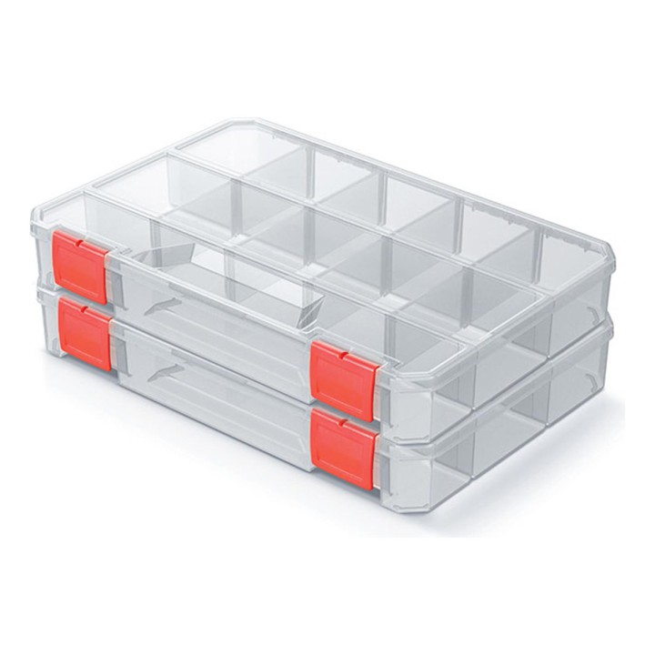 Sortierboxen-Set transparent, 2 Stück (275 × 186 × 82 mm)
