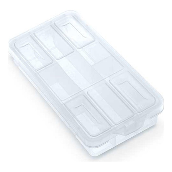 Kleinteilebox transparent mit Fächern 186 × 90 × 35 mm