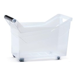 Aufbewahrungsbox transparent 14 L, hoch – 380 × 177 × 256 mm