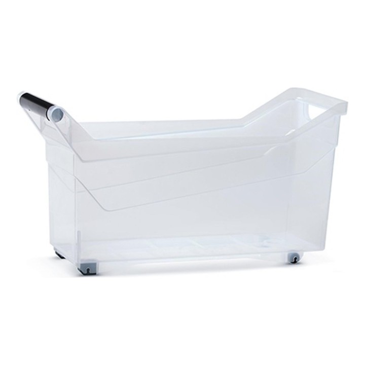 Aufbewahrungsbox transparent 17 L, flach – 480 × 177 × 256 mm