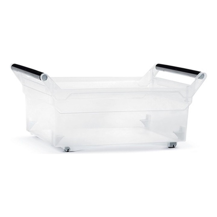Aufbewahrungsbox transparent 30 L, flach – 578 × 379 × 256 mm