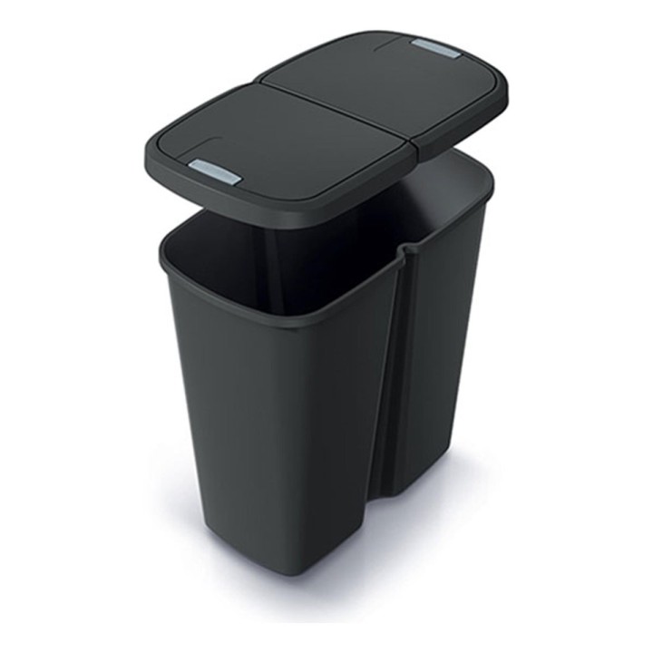 Mülleimer mit 2 Fächern 45 L – 485 × 285 × 510 mm