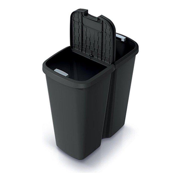 Mülleimer mit 2 Fächern 45 L – 485 × 285 × 510 mm