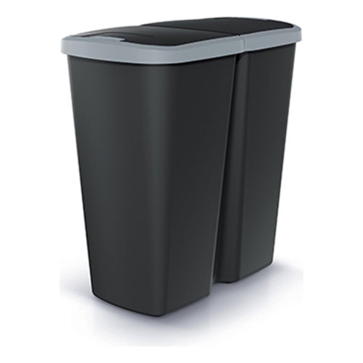 Mülleimer mit 2 Fächern 45 L – 485 × 285 × 510 mm