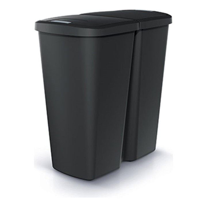 Mülleimer mit 2 Fächern 50 L – 545 × 245 × 565 mm