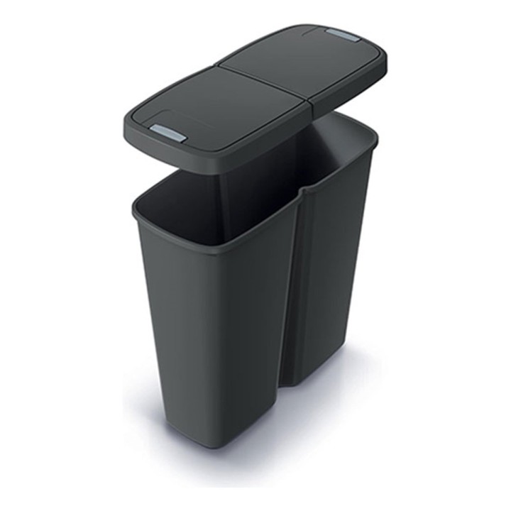 Mülleimer mit 2 Fächern 50 L – 545 × 245 × 565 mm