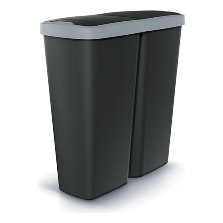 Mülleimer mit 2 Fächern 50 L – 545 × 245 × 565 mm