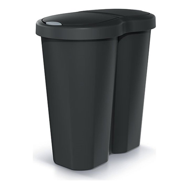 Mülleimer mit 2 Fächern 40 L – 490 × 300 × 520 mm