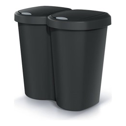Mülleimer mit 2 Fächern 40 L – 500 × 295 × 465 mm