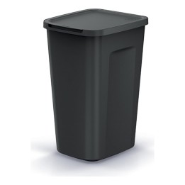 Mülleimer mit Deckel 50 L, schwarz – 390 × 340 × 581 mm