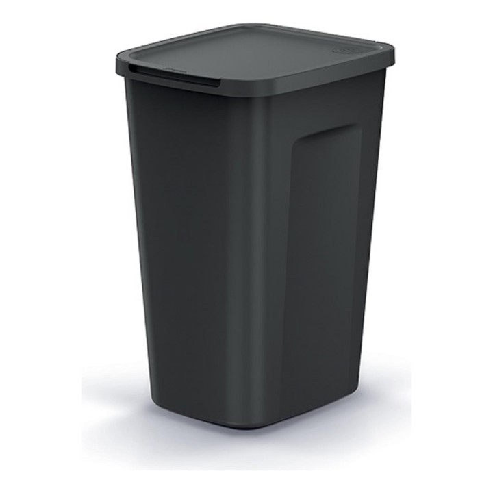 Mülleimer mit Deckel 50 L, schwarz – 390 × 340 × 581 mm