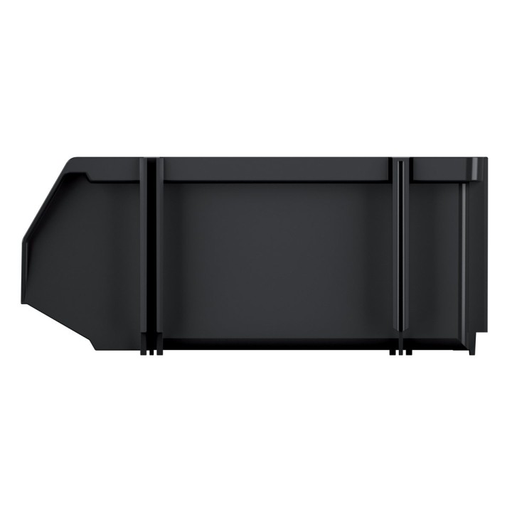 Stapelbox offen 162 × 108 × 75 mm schwarz – Lagerbox mit Frontöffnung