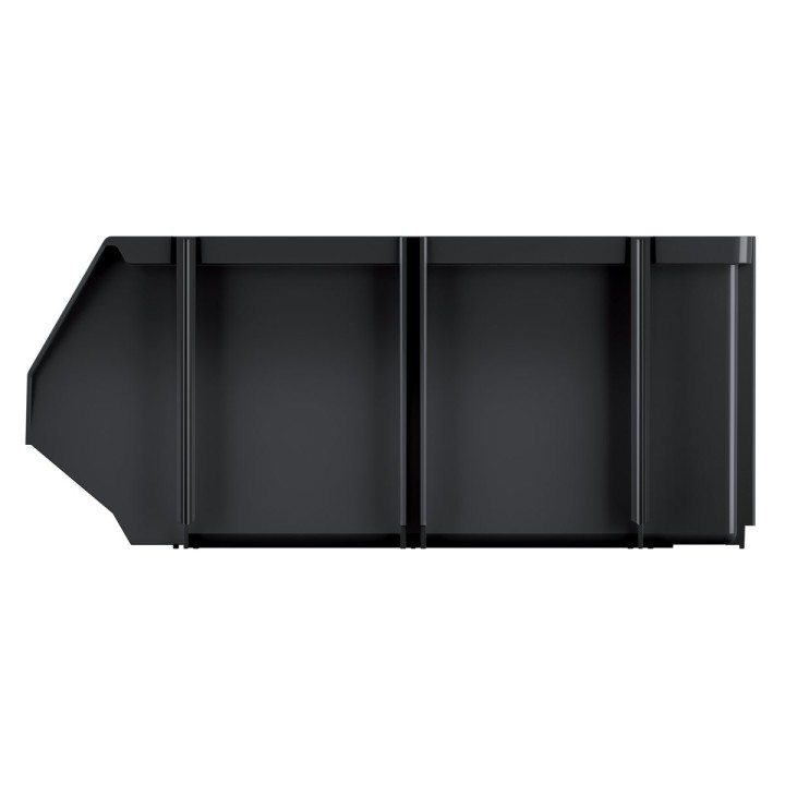 Stapelbox offen 450 × 300 × 190 mm schwarz – Lagerbox mit Frontöffnung
