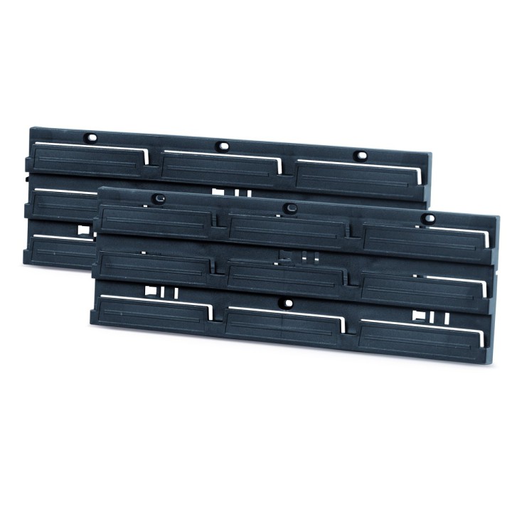 Werkzeugwand-Paneel flach 386 × 130 mm schwarz