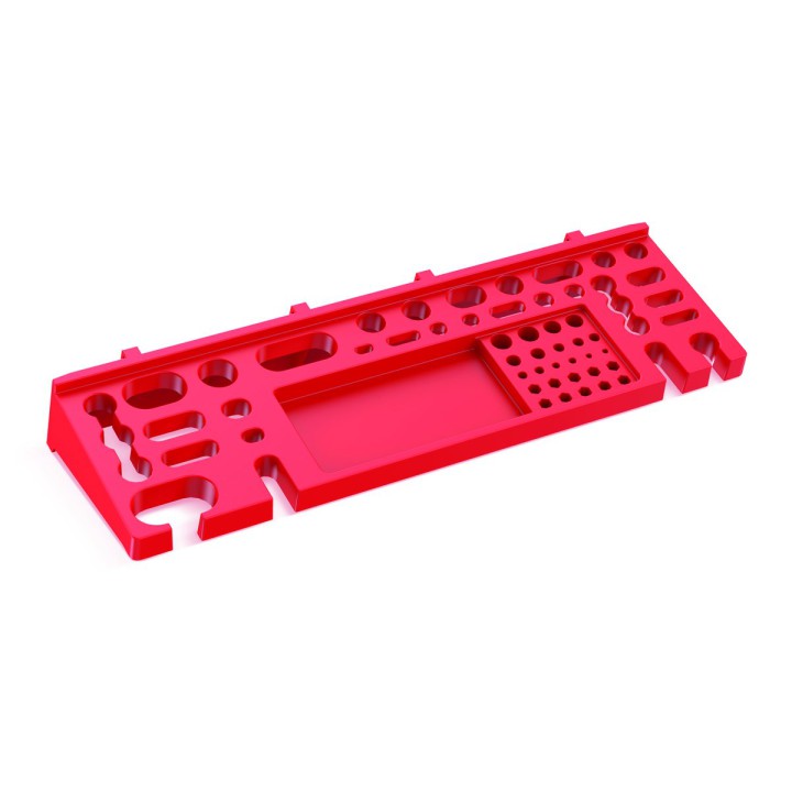 Ablage für Werkzeugwand 384 × 125 mm, 2 Stück, rot