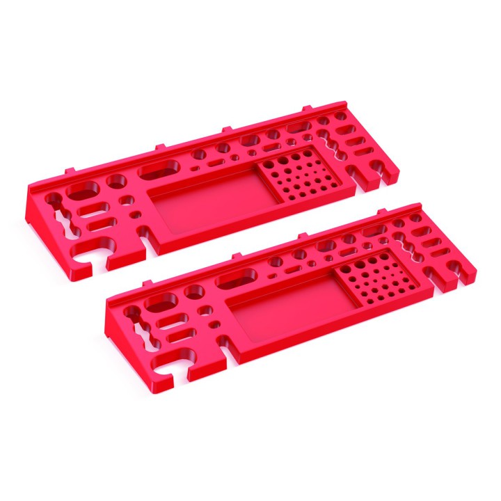 Ablage für Werkzeugwand 384 × 125 mm, 2 Stück, rot