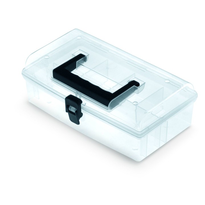 Sortimentskoffer transparent mit Griff 245 × 150 × 85 mm