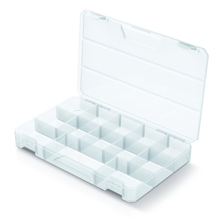 Sortierbox transparent mit Fächern 355 × 230 × 41 mm