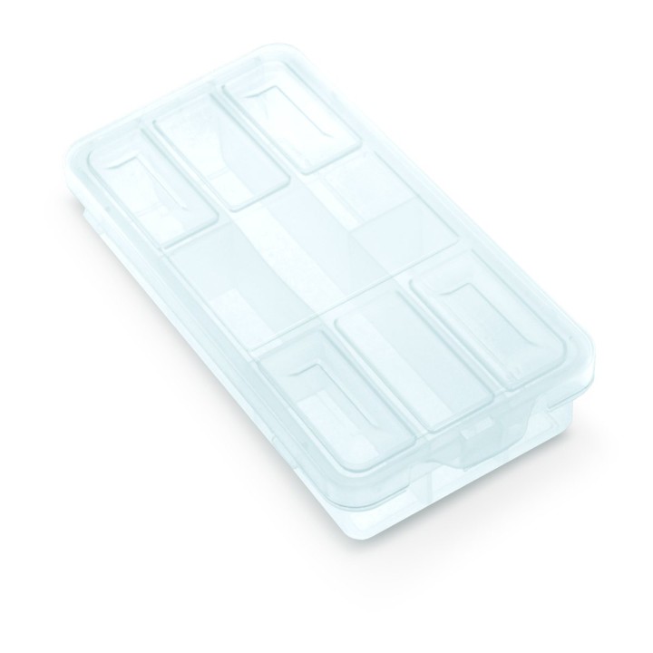 Kleinteilebox transparent mit Fächern 186 × 90 × 35 mm
