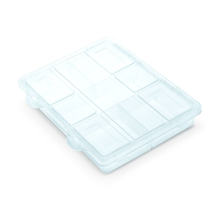 Kleinteilebox transparent mit Fächern 200 × 160 × 35 mm