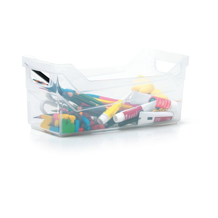 Aufbewahrungsbox transparent 3 L, flach – 279 × 120 × 120 mm