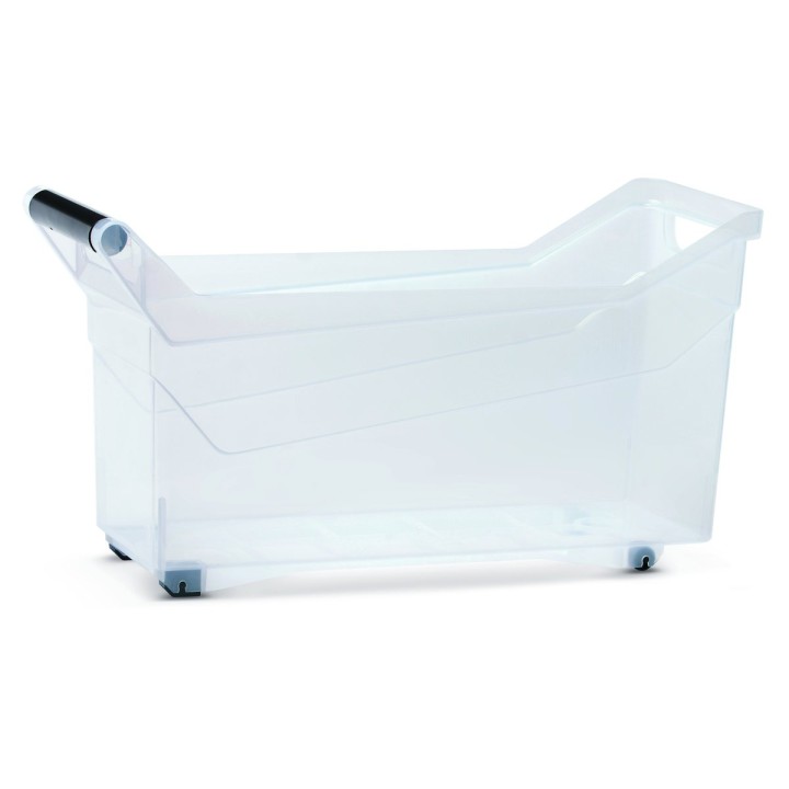 Aufbewahrungsbox transparent 17 L, flach – 480 × 177 × 256 mm