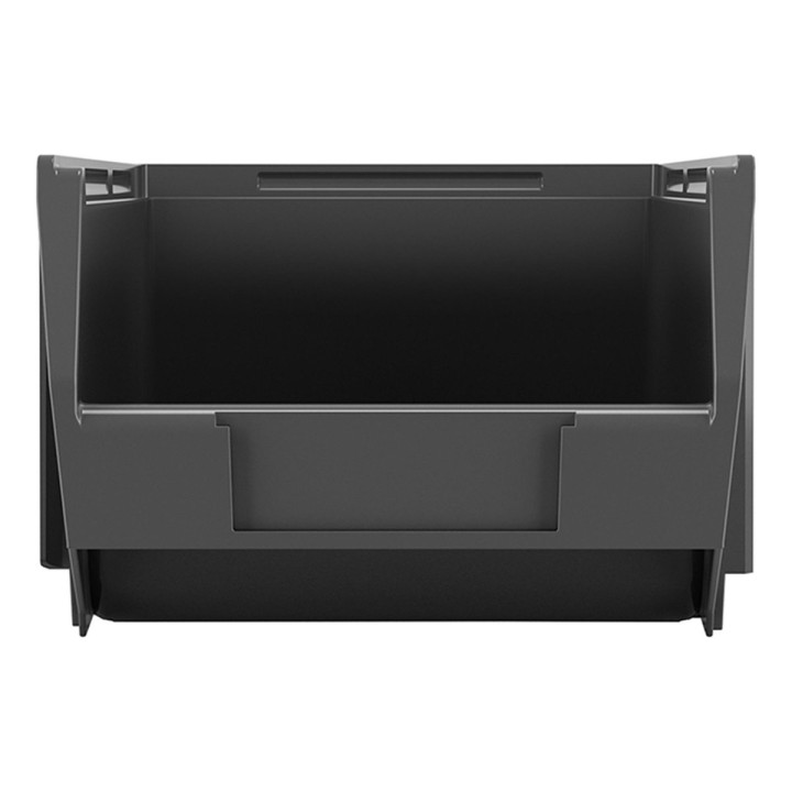 Stapelbox offen 162 × 108 × 75 mm schwarz – Lagerbox mit Frontöffnung