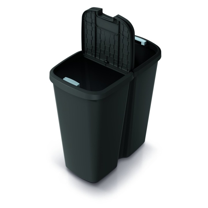 Mülleimer mit 2 Fächern 45 L – 485 × 285 × 510 mm
