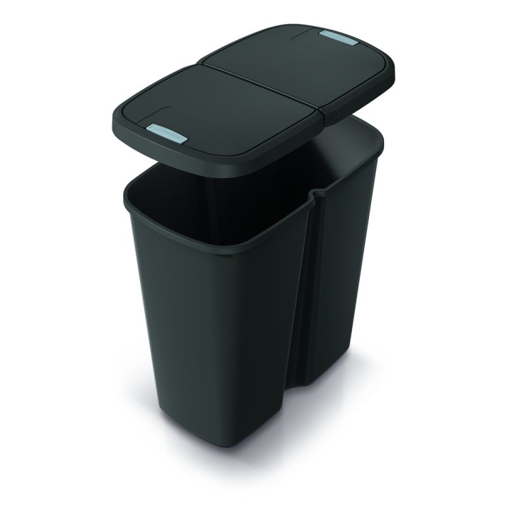 Mülleimer mit 2 Fächern 45 L – 485 × 285 × 510 mm