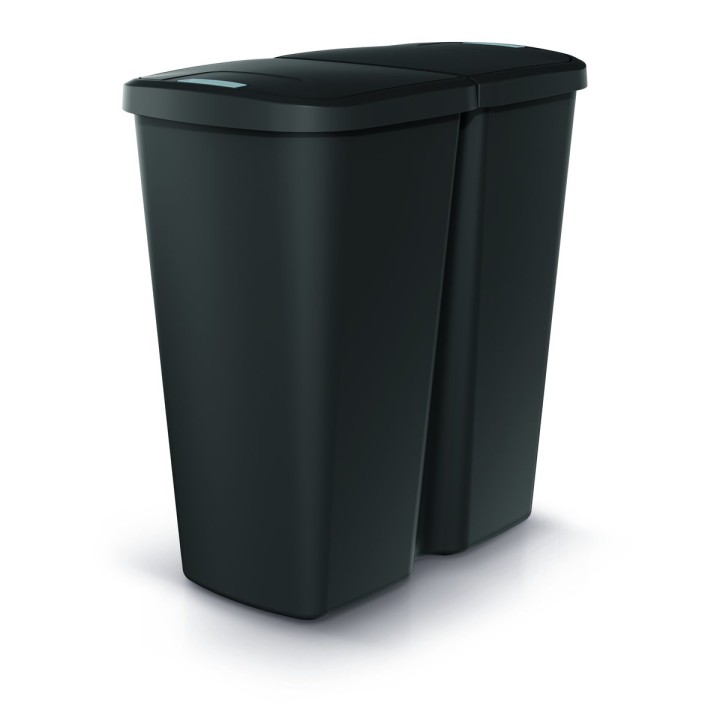 Mülleimer mit 2 Fächern 45 L – 485 × 285 × 510 mm