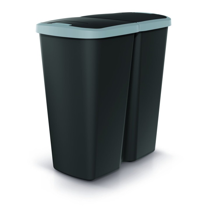 Mülleimer mit 2 Fächern 45 L – 485 × 285 × 510 mm