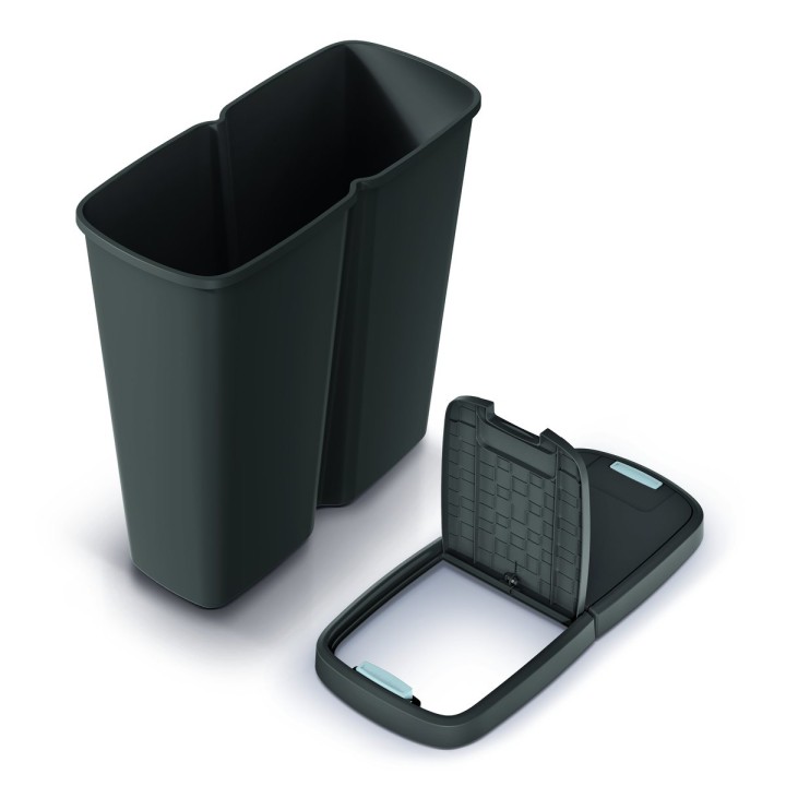 Mülleimer mit 2 Fächern 50 L – 545 × 245 × 565 mm