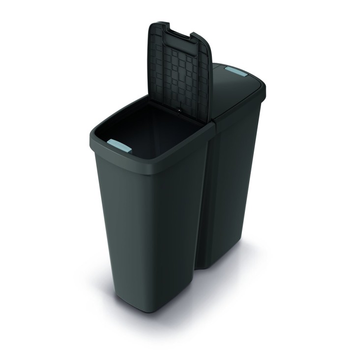 Mülleimer mit 2 Fächern 50 L – 545 × 245 × 565 mm