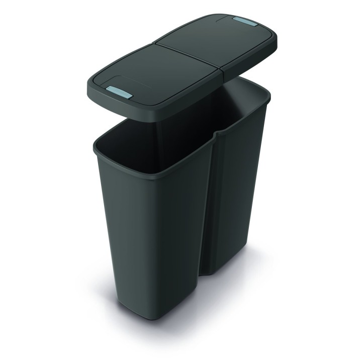 Mülleimer mit 2 Fächern 50 L – 545 × 245 × 565 mm