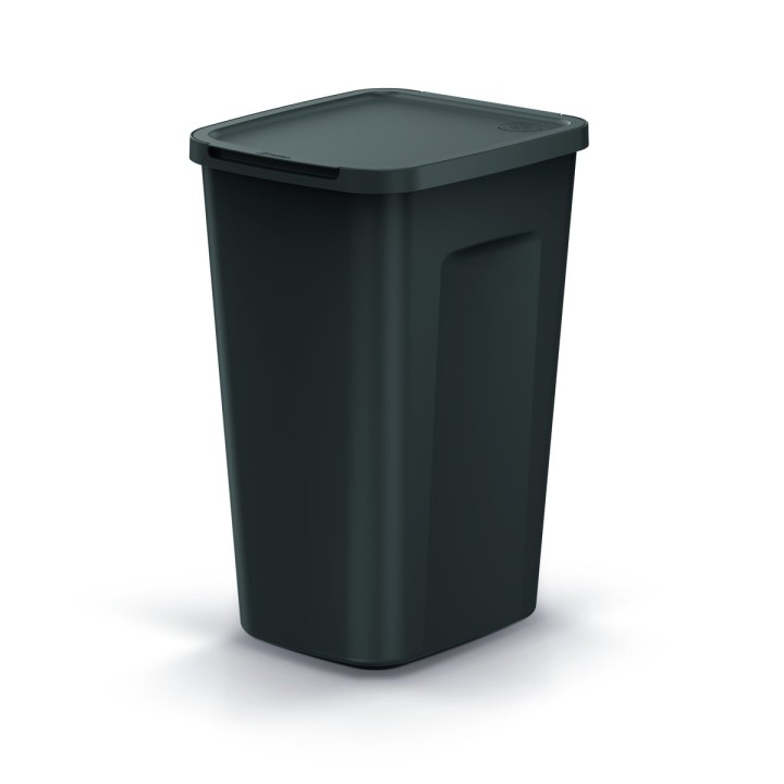 Mülleimer mit Deckel 50 L, schwarz – 390 × 340 × 581 mm
