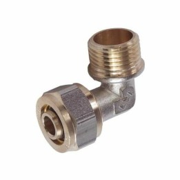 PEX Klemmring Winkel mit Außengewinde – Schraubfitting Messing für Verbundrohr 16 / 20 / 25 mm