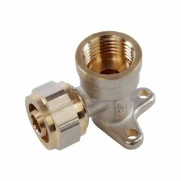 PEX Klemmring Wandwinkel mit Innengewinde – Schraubfitting Messing für Verbundrohr 16 / 20 mm