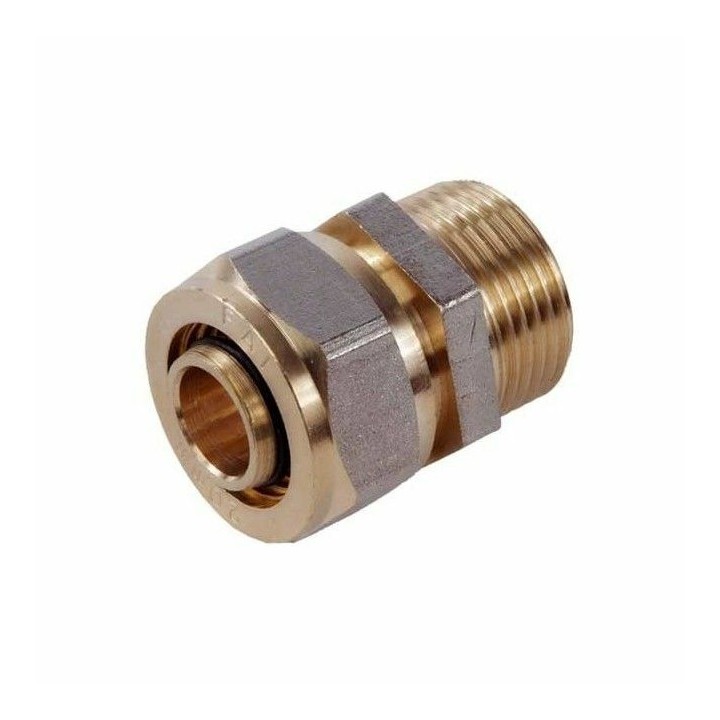 PEX Klemmring Übergang mit Außengewinde – Schraubfitting Messing für Verbundrohr 16 / 20 / 25 mm