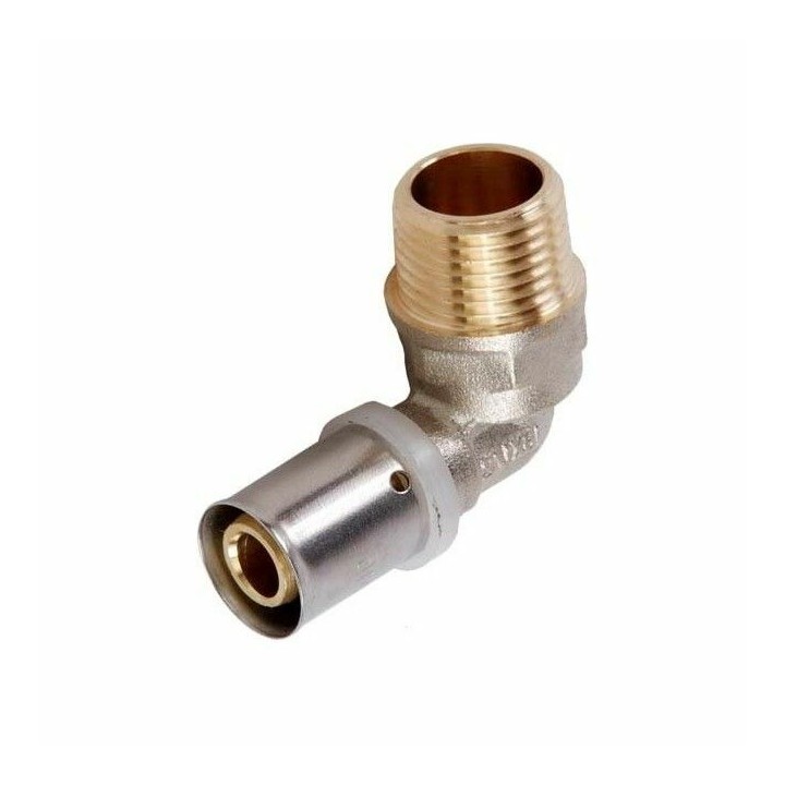 PEX Press Winkel mit Außengewinde – Pressfitting U-Kontur für Verbundrohr 16 / 20 / 25 mm