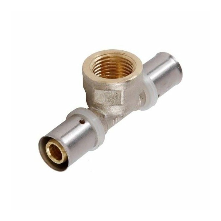 PEX Press T-Stück mit Innengewinde – Pressfitting U-Kontur für Verbundrohr 16 / 20 mm