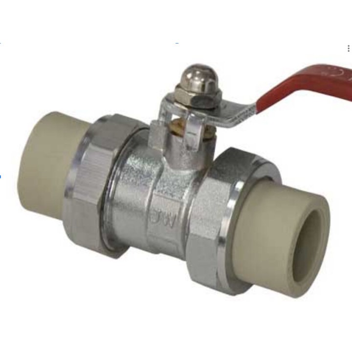 PP-R Kugelhahn mit Verschraubungen zum Einschweißen 20 / 25 / 32 mm