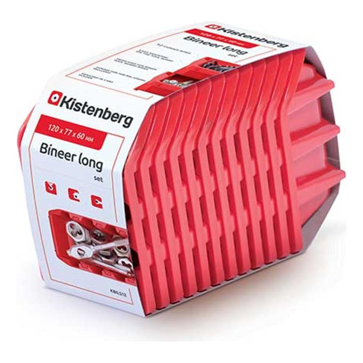 12 Hängeboxen 120 × 77 × 60 mm für Werkzeugwand